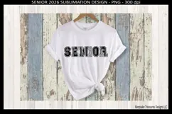 Senior 2026 2027 2028 Sublimation PNG Design Graduation Product Image 2