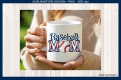 Baseball Mom Faux Embroidery - Spring Sports Sublimation PNG Product Image 4