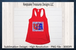 USA Patriotic Brush Stroke, Sublimation T-Shirt Png Design Product Image 4