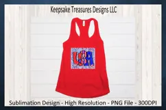 USA Patriotic Brush Stroke, Sublimation T-Shirt Png Design Product Image 4