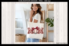 Mom Baseball Sublimation Png Faux Embroidery, Game Day Shirt Product Image 3