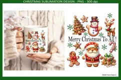 Merry Christmas To All Sublimation Png Design, T-Shirt, Mugs Product Image 3