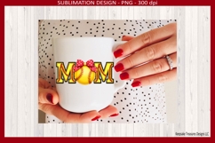 Mom Softball, Faux Embroidery Letters, Sublimation Png Product Image 4