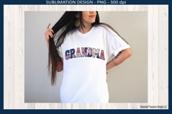 Patriotic Patchwork Names Grandma, 4th of July Sublimation Product Image 4