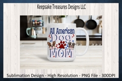 All American Dog Mom|Patriotic Dog Mom|Sublimation Tee Png Product Image 4