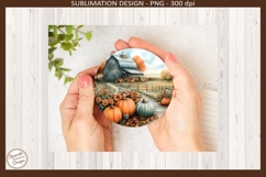 Harvest Blessing Farm Coasters Fall Home Decor Sublimation Product Image 3