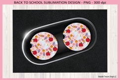 Back To School Retro 20oz Straight Tumbler Wrap, Coaster Png Product Image 4