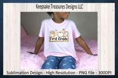 Back To School First Grade T-Shirt Sublimation Png Design Product Image 2