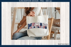 Memaw Patriotic Patchwork Family Name, Sublimation Png Product Image 2