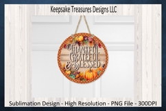 Thankful Grateful &amp; Blessed Fall Wreath Attachment Png Product Image 3