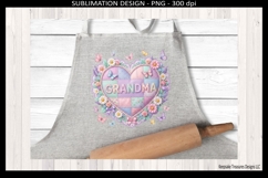 Grandma sublimation PNG and JPEG files shown for digital download, printable grandma craft design