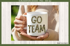 Faux Embroidery Green Camo and Stars, Sublimation Alphabet Product Image 5