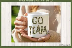 Faux Embroidery Green Camo and Stars, Sublimation Alphabet Product Image 5