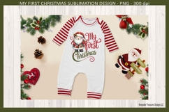 My First Christmas Sublimation Png, Christmas Santa Product Image 3