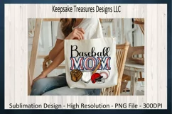 Baseball Mom PNG - Spring Sports Sublimation PNG Design Product Image 4
