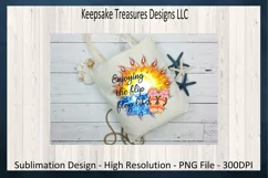 Enjoying The Flip Flop Life Sublimation PNG, Tropical Sunset Product Image 4