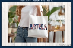 Patriotic Patchwork Names Abuela, 4th of July Sublimation Product Image 4