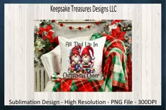 All Tied Up In Christmas Cheer, Xmas Gnome, Sublimation PNG Product Image 3