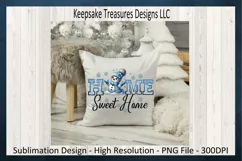 Home Sweet Home, Winter Snowman, Sublimation PNG Design Product Image 2