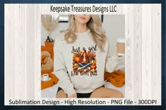 Just A Girl Who Loves Fall Sublimation PNG Printable Product Image 2