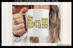 Softball Doodle Alpha, Sports Letters, Sublimation Alpha Png Product Image 3