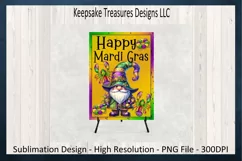 Happy Mardi Gras Garden Flag, Sublimation PNG Design Product Image 4