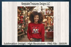 All Tied Up In Christmas Cheer, Xmas Gnome, Sublimation PNG Product Image 6