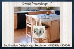 Faith Hope And Love, Heart Shape, Sublimation PNG Design Product Image 6