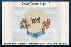 Juneteenth 1865, Faux Embroidery Alpha, T-Shirt PNG Design Product Image 6