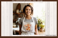 Gobble Gobble Faux Embroidery Thanksgiving Sublimation Png Product Image 2