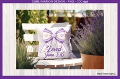 Valentine Coquette Bow, Loved John 3:16 Sublimation Png Product Image 4