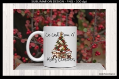 We Wish You A Merry Christmas Patchwork Tree Sublimation Png Product Image 6