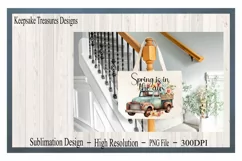 Spring Is In The Air, Vintage Truck, Sublimation PNG Product Image 5