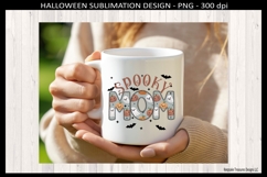 Halloween Spooky Mom, Lace Outline Letters, Sublimation Png Product Image 3