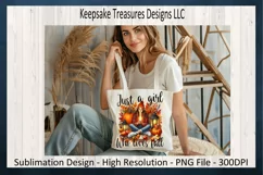 Just A Girl Who Loves Fall Sublimation PNG Printable Product Image 3