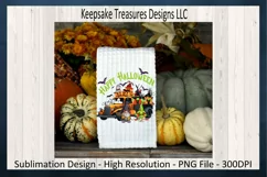 Happy Halloween Gnome Truck Sublimation PNG Printable Product Image 5