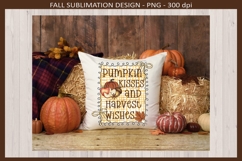 Fall, Pumpkin Kisses &amp; Harvest Wishes, Sublimation Png Product Image 2
