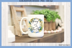 Spring Is In The Air Blue Bird Floral Wreath Png Design Product Image 3