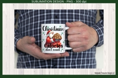 Funny Fat Santa Christmas Calories Don&#039;t Count Sublimation Product Image 3
