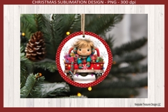 Quirky Christmas Boy, Truck Ornaments, Sublimation Png Product Image 5