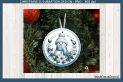 Winter Snowmen Christmas Ornaments Sublimation Png Product Image 5