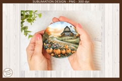 Harvest Blessing Farm Coasters Fall Home Decor Sublimation Product Image 4