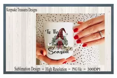 'Tis The Season, Gnome Illustration, Sublimation PNG Product Image 6