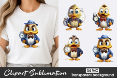 Cute Chick School Clipart PNG Product Image 1