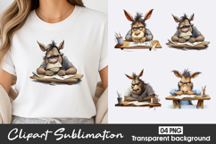 Cute Donkey Watercolor Clipart PNG Product Image 1