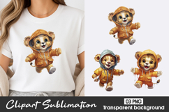 Cute Puppy Outfit Clipart PNG Product Image 1