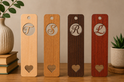 Custom Letter Wooden Bookmark Product Image 1