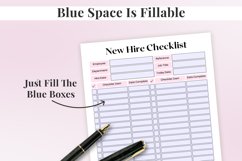 Fillable New Hire Checklist Printable Product Image 3