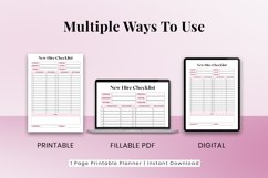 Fillable New Hire Checklist Printable Product Image 4