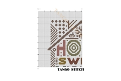 New home housewarming cross stitch embroidery pattern - Tango Stitch